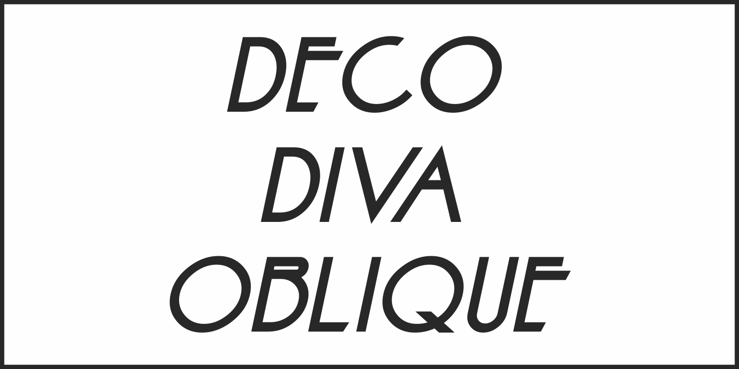 Beispiel einer Deco Diva JNL Regular-Schriftart